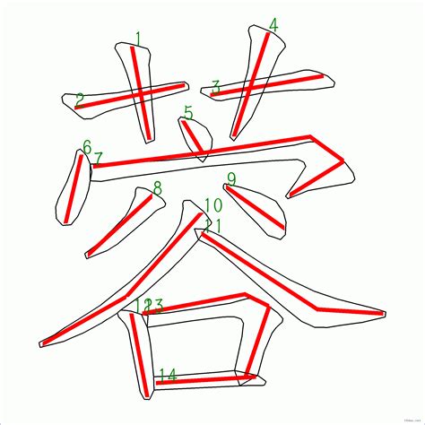 蓉幾劃|筆畫14